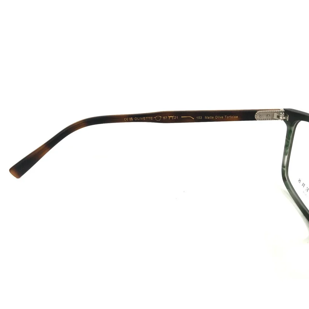 Erkers Eyeglasses Frames OLIVETTE Matte Olive Tortoise Rectangle 57-21-153
